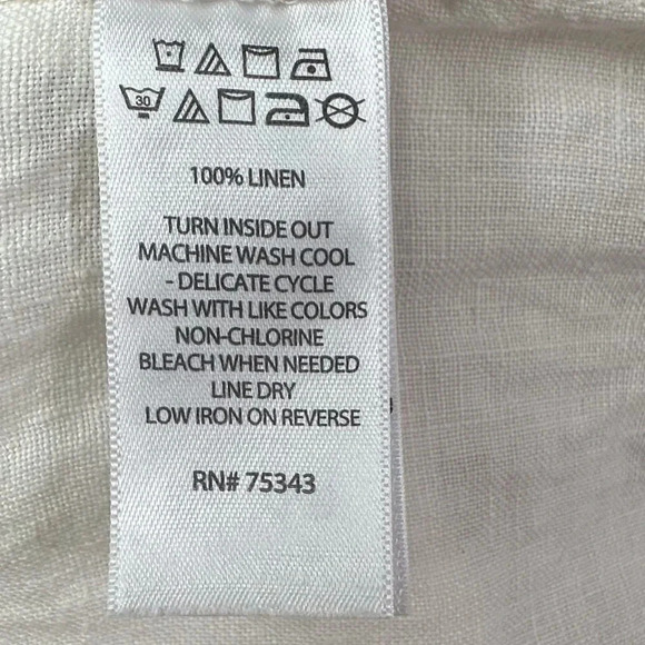 Lauren Ralph Lauren white 100% Linen Trouser Pants size Large - Picture 10 of 11